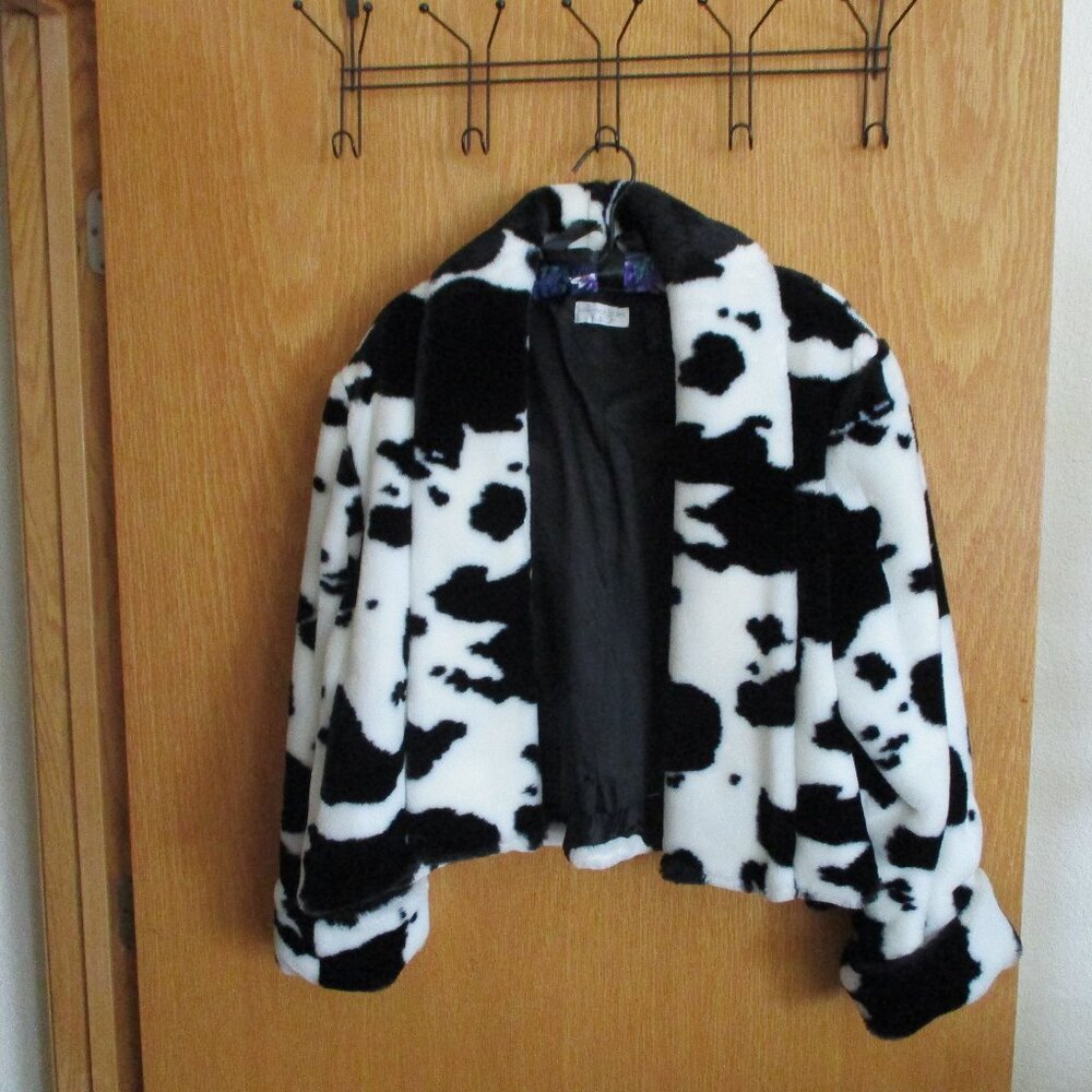 Women's Spotted cowboy faux fur jacket